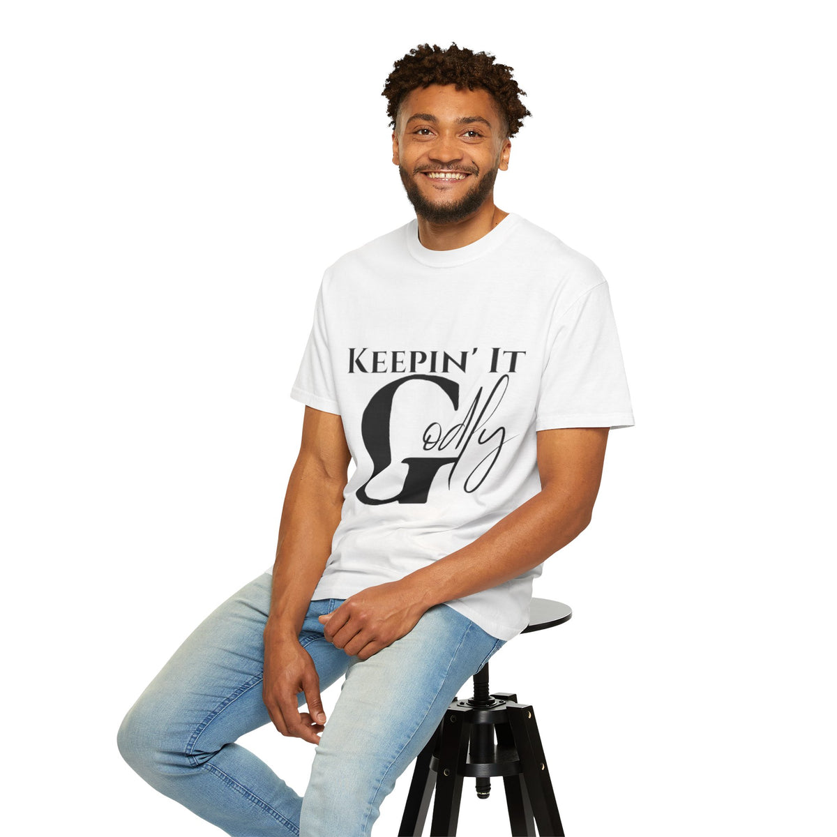 Black and White ONLY (Unisex Garment-Dyed T-shirt)