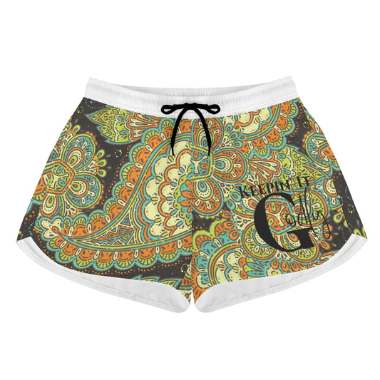 Womens All Over Print Casual Shorts