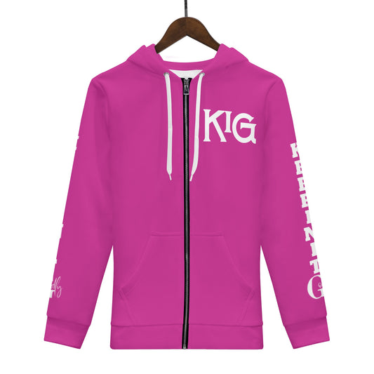 Womens All Over Print Zip Hoodie
